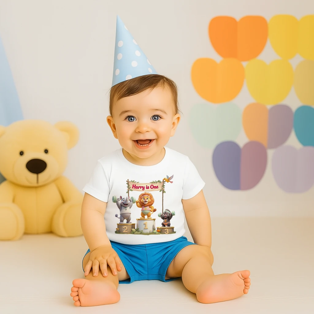 Customized Victory Podium Weightlifting T-shirt Art – Unique Birthday & Decor room Gifts for Kids
