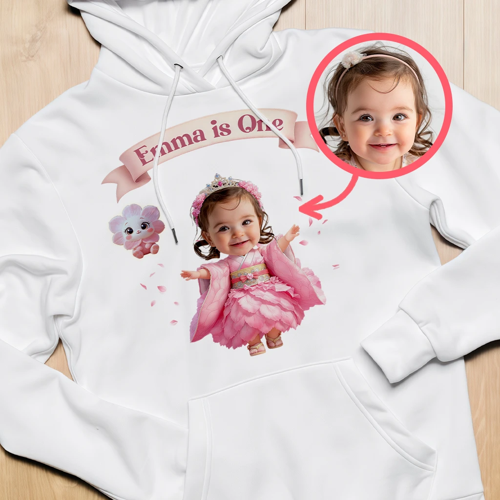 Personalized Cherry Blossom Hoodie for Kids | Cozy Gift for Little Graceful Hearts | Custom Floral Themed Sweatshirt