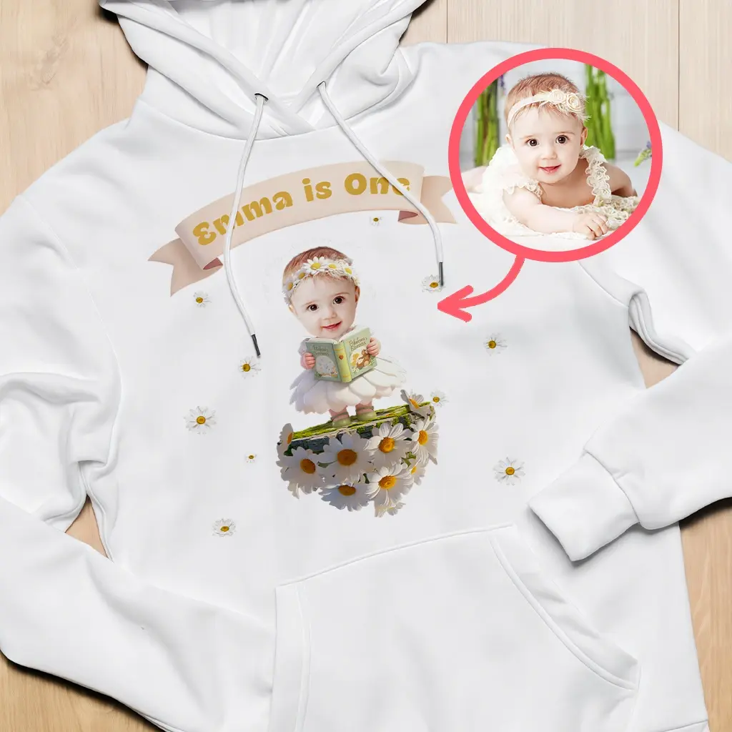 Personalized Daisy Hoodie for Kids | Cozy Gift for Little Sweet Hearts | Custom Floral Themed Sweatshirt