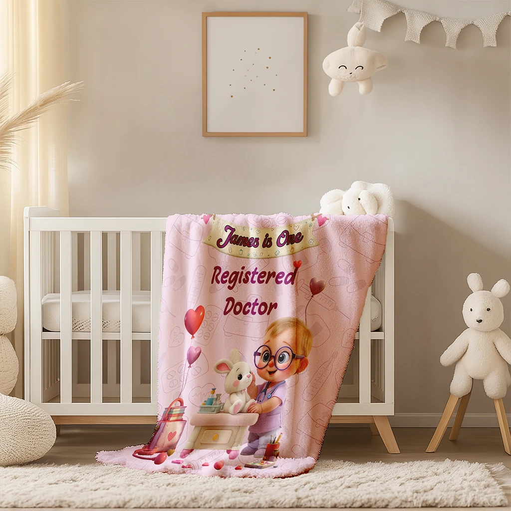 personalized doctor blanket