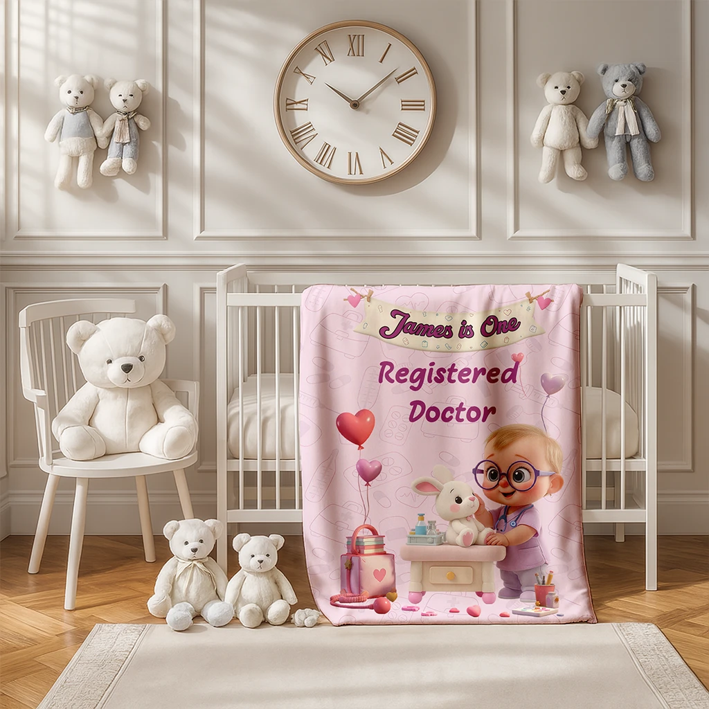 personalized doctor blanket