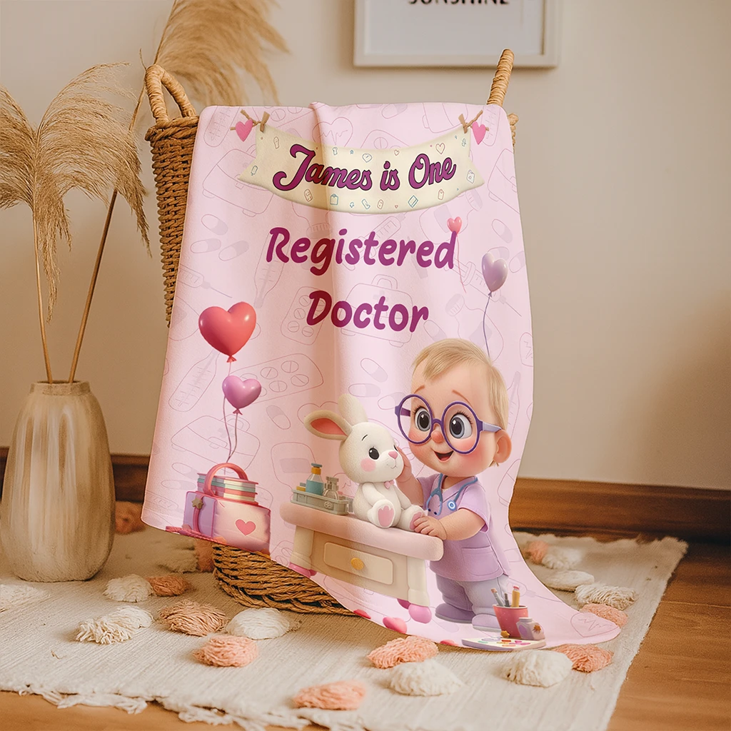 personalized doctor blanket