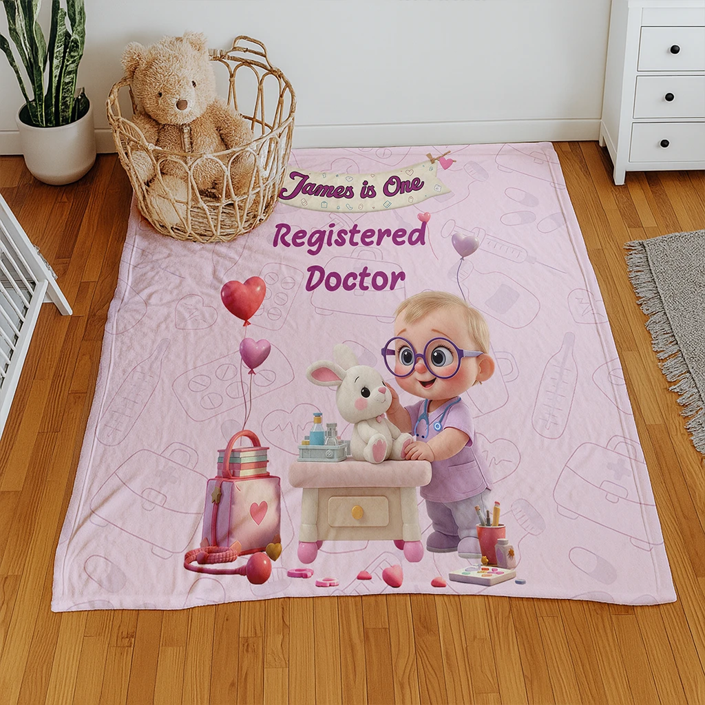 personalized doctor blanket