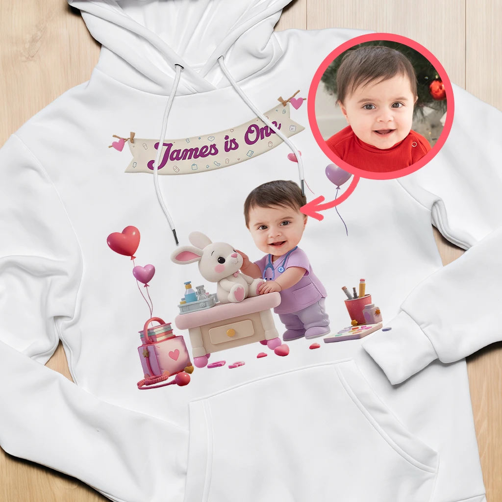 Personalized Doctor Hoodie for Kids | A Warm Gift for a Kind Heart | Creative Kids’ Apparel