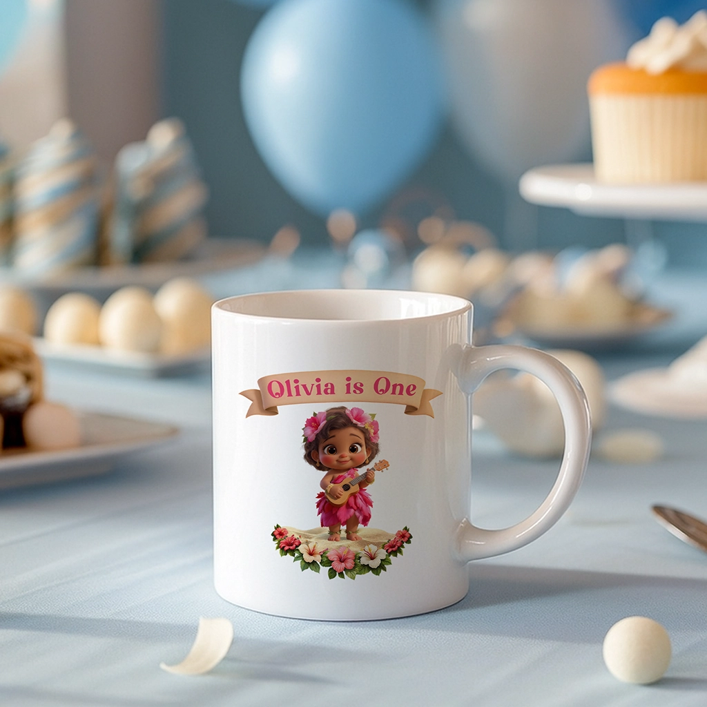 personalized hibiscus mug for kids