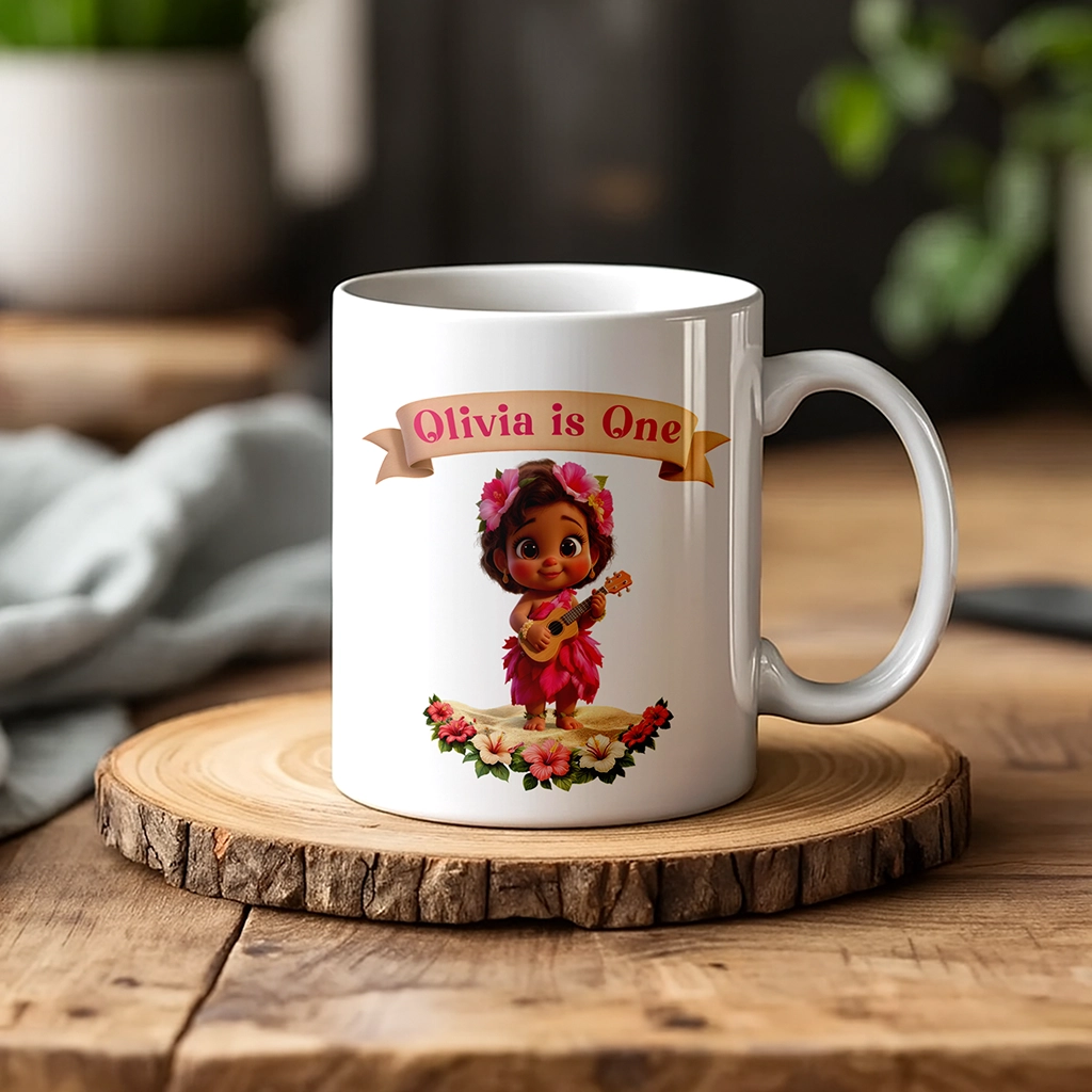 personalized hibiscus mug for kids
