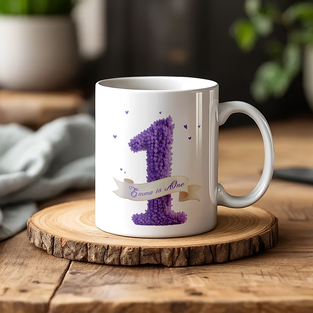 Personalized Lavender Mug for Kids | A Calming Gift for Little Dreamers | Aromatic Purple Kids’ Drinkware