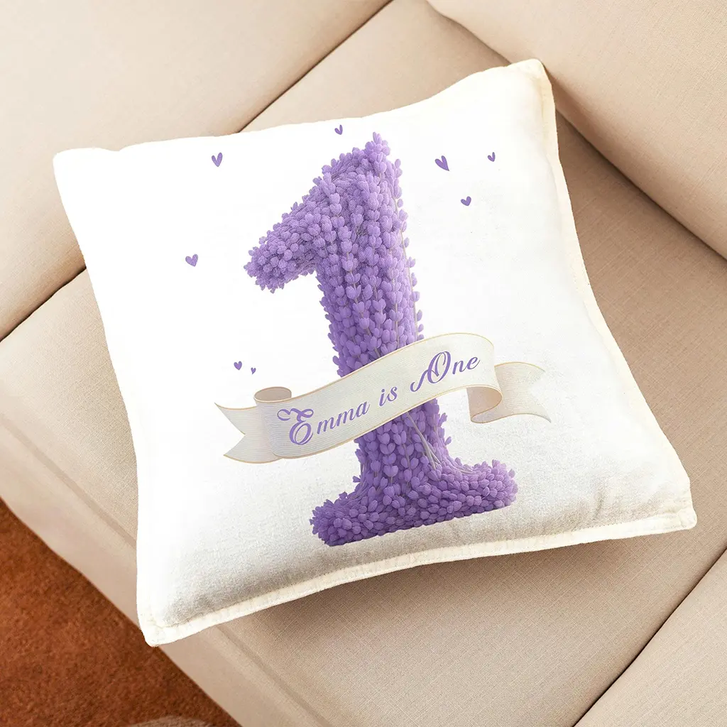 Personalized lavender pillow for kids