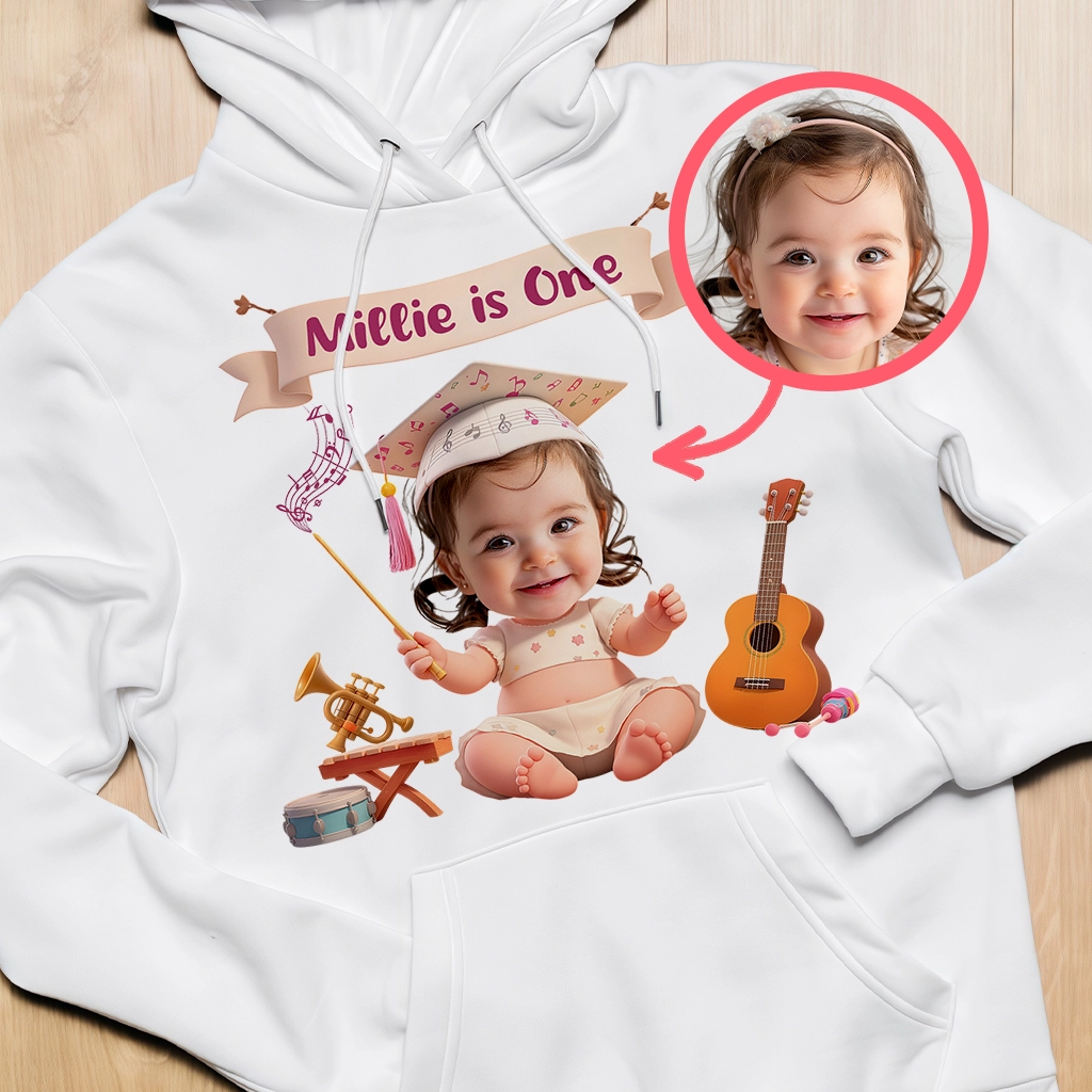Personalized Musician Hoodie for Kids | A Melodic Gift for Little Rockstars | Creative Kids’ Apparel
