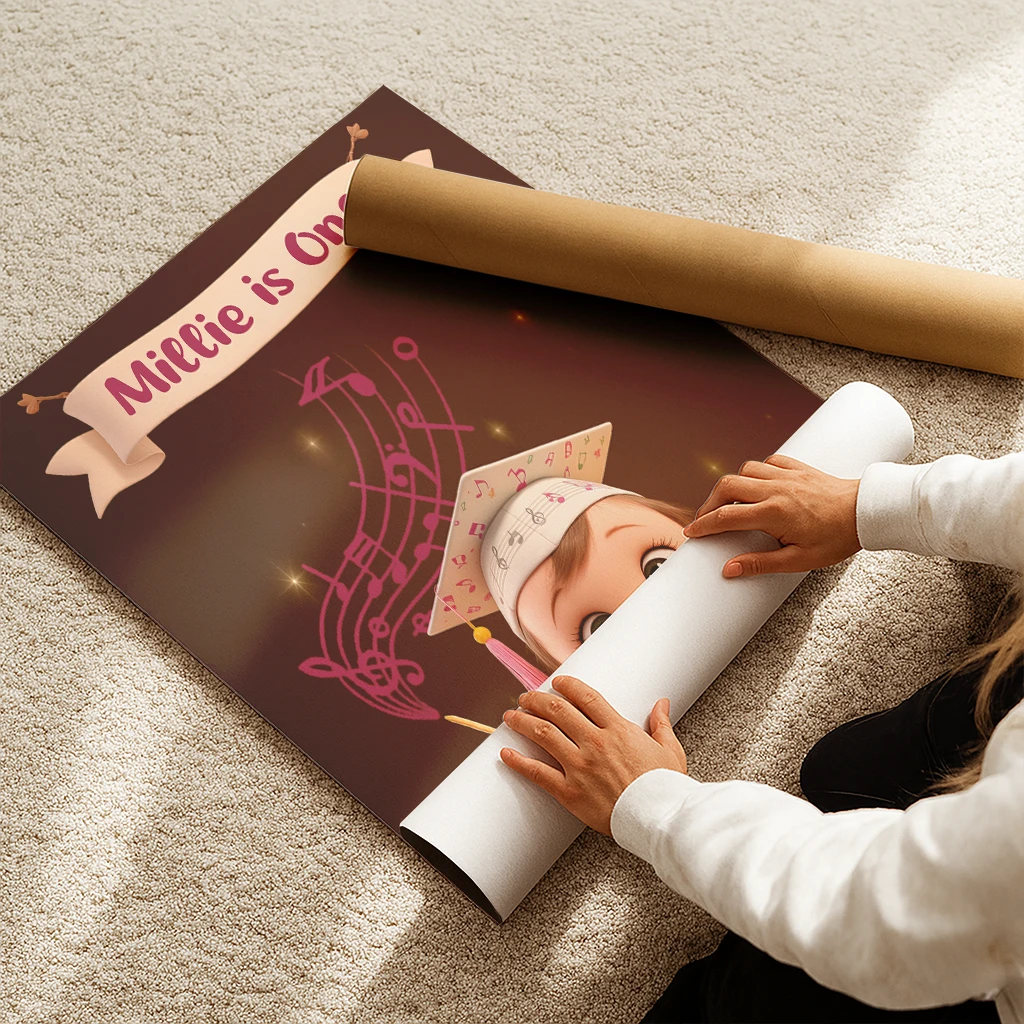 Personalized musician portrait for kids
