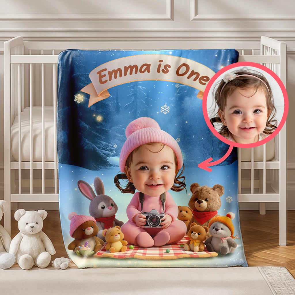 Personalized Photographer Blanket | Gift to Spark Creativity | Warm Blanket for Baby