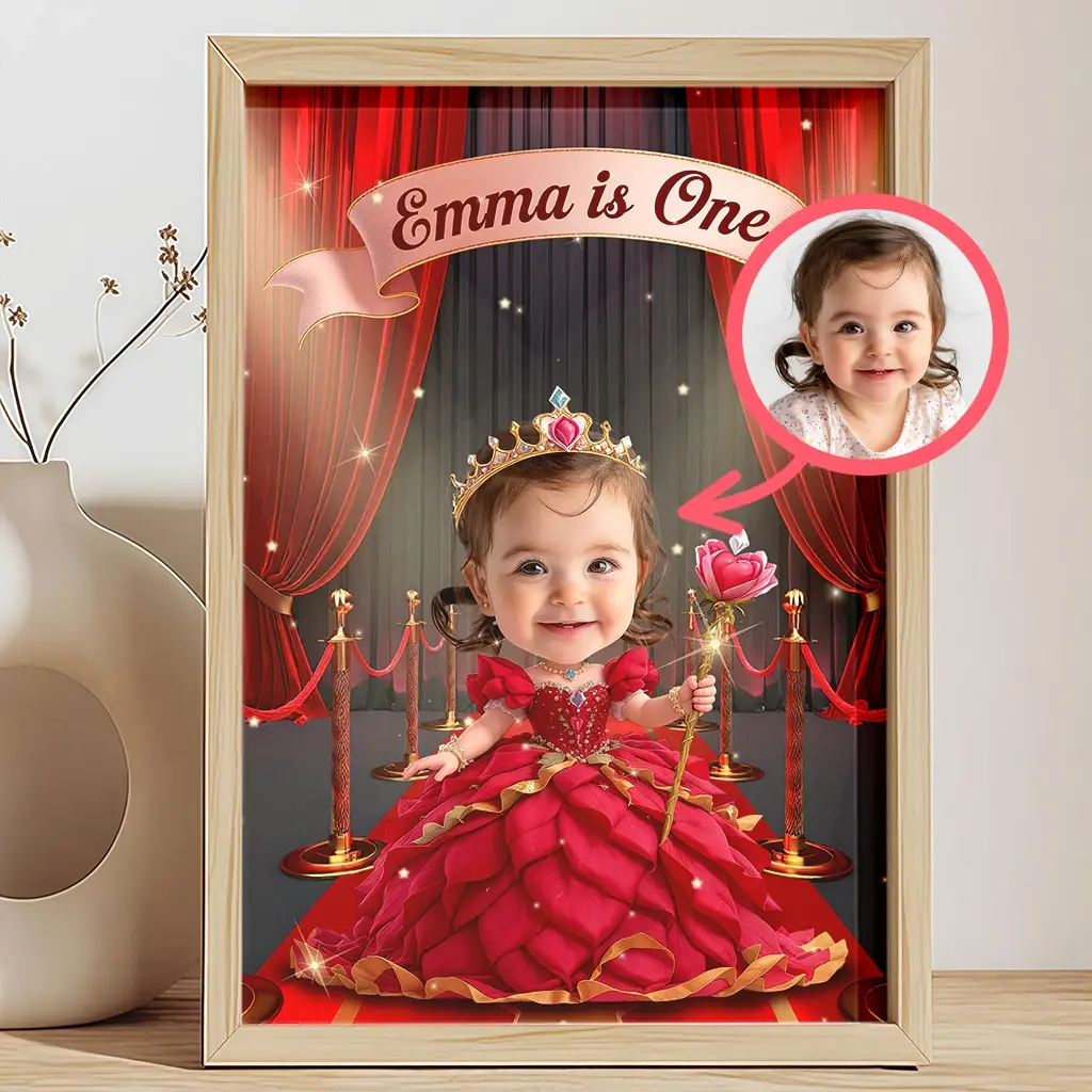 Personalized Rose Portrait for Kids | Gift for Your Little Rose | Custom Floral Themed Nursery Decor