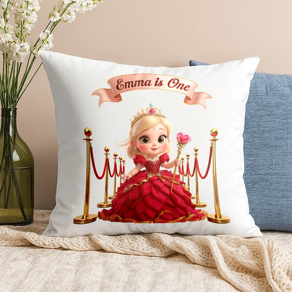 Personalized Rose Pillow for Kids