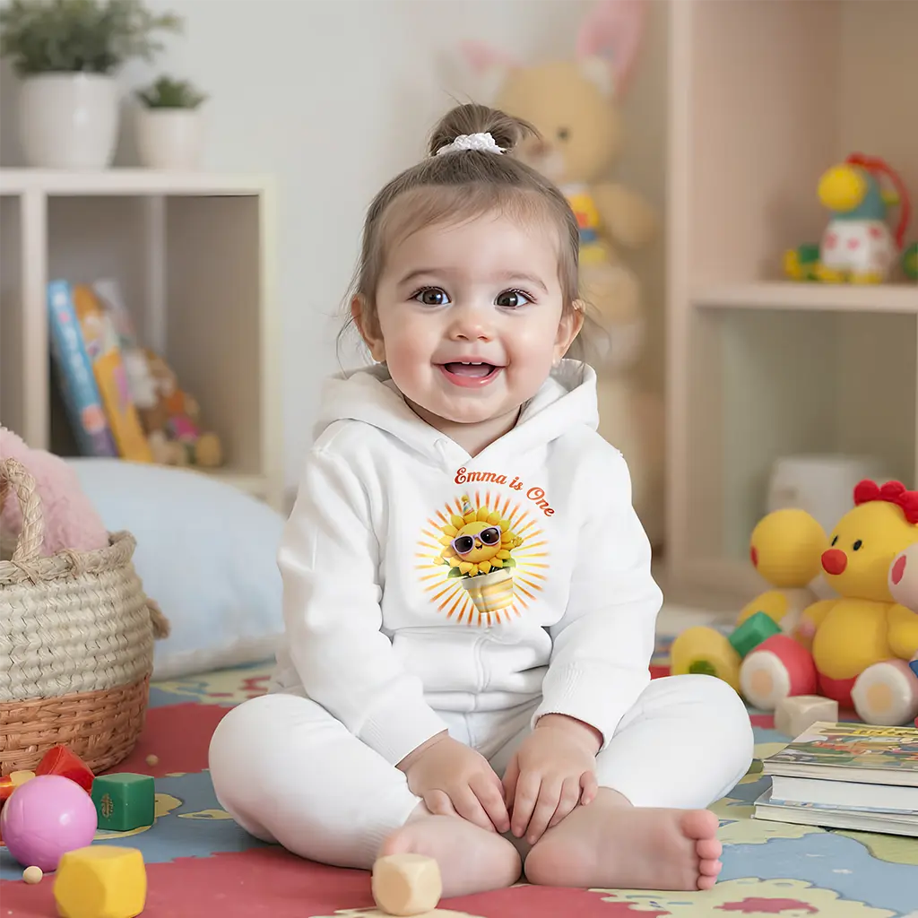 Personalized Sunflower Hoodie for Kids