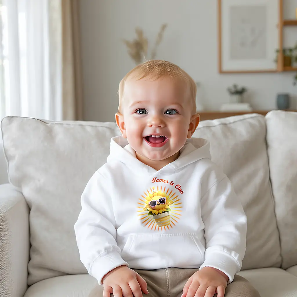Personalized Sunflower Hoodie for Kids | Cozy Gift for Little Sunshine Hearts | Custom Floral Themed Sweatshirt