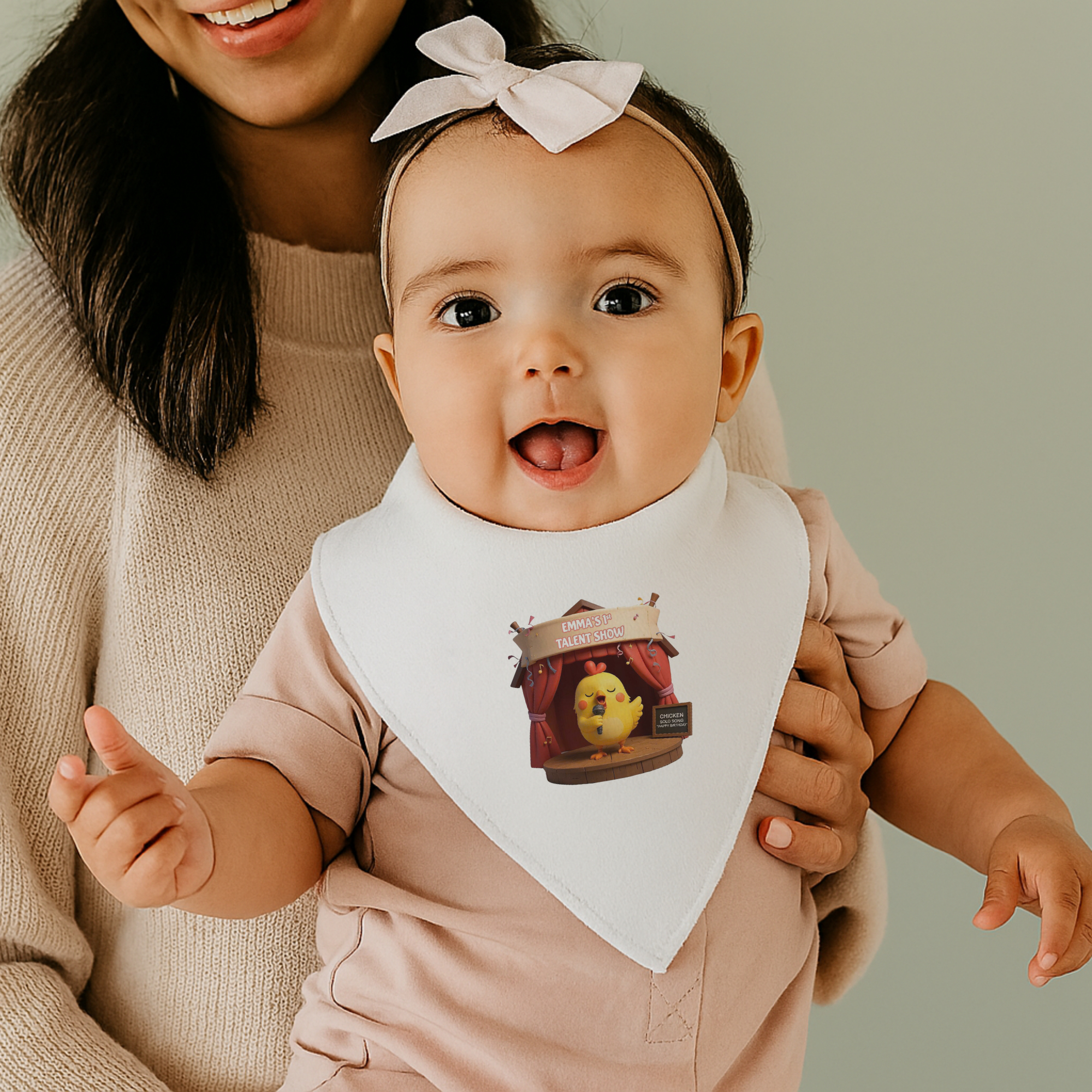 Personalized Talent Show Baby Bib Art