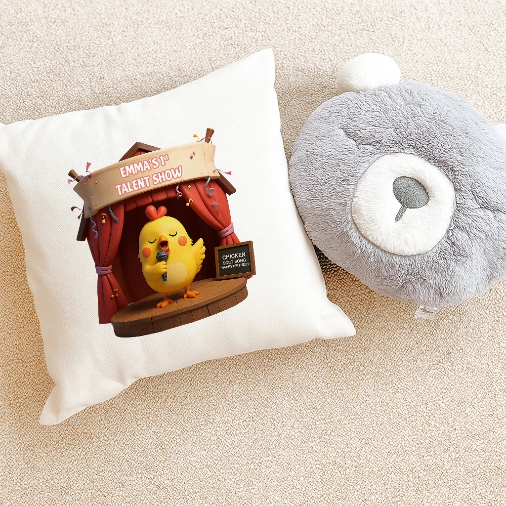 personalized talent show pillow art