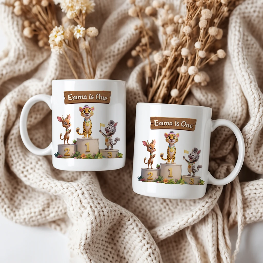 personalized victory podium athletics mug
