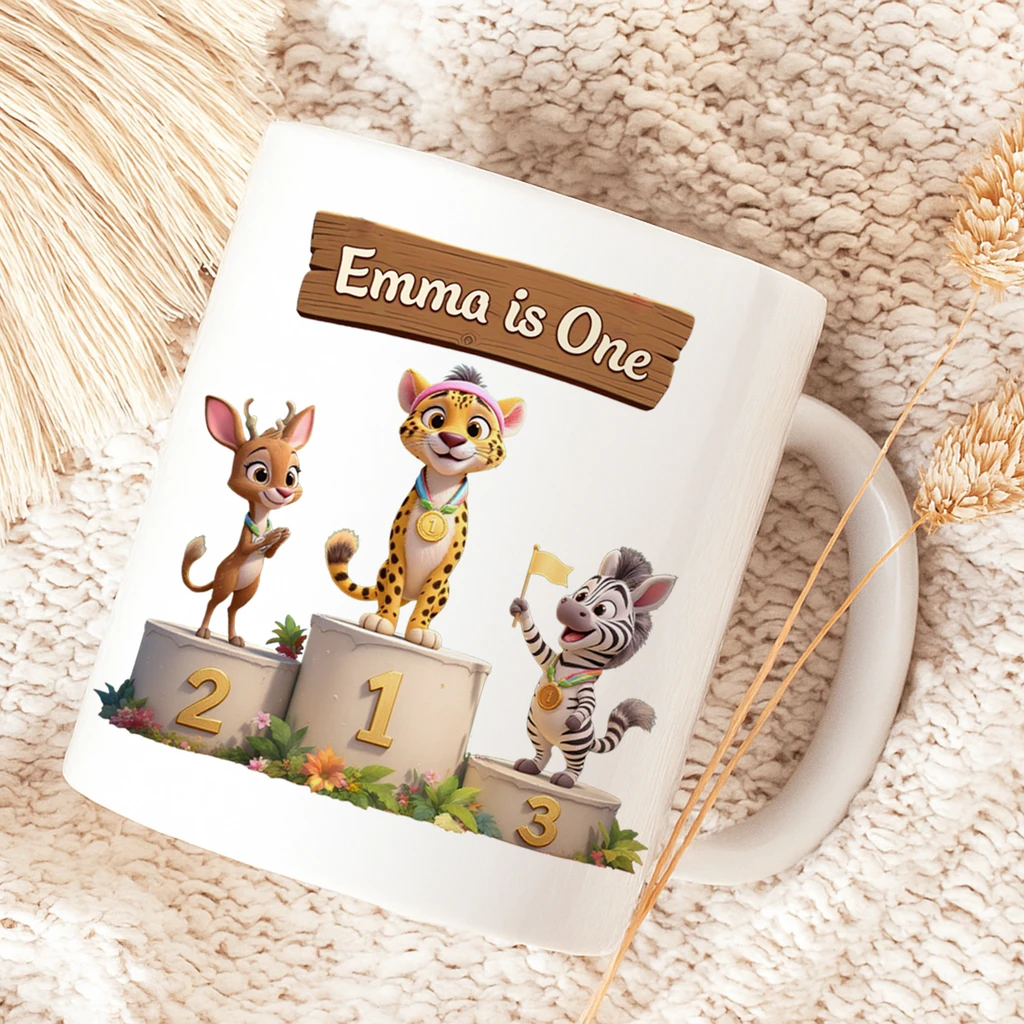 personalized victory podium athletics mug