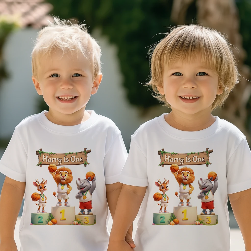Customized Victory Podium Basketball T-shirt Art – Unique Birthday & Decor room Gifts for Kids