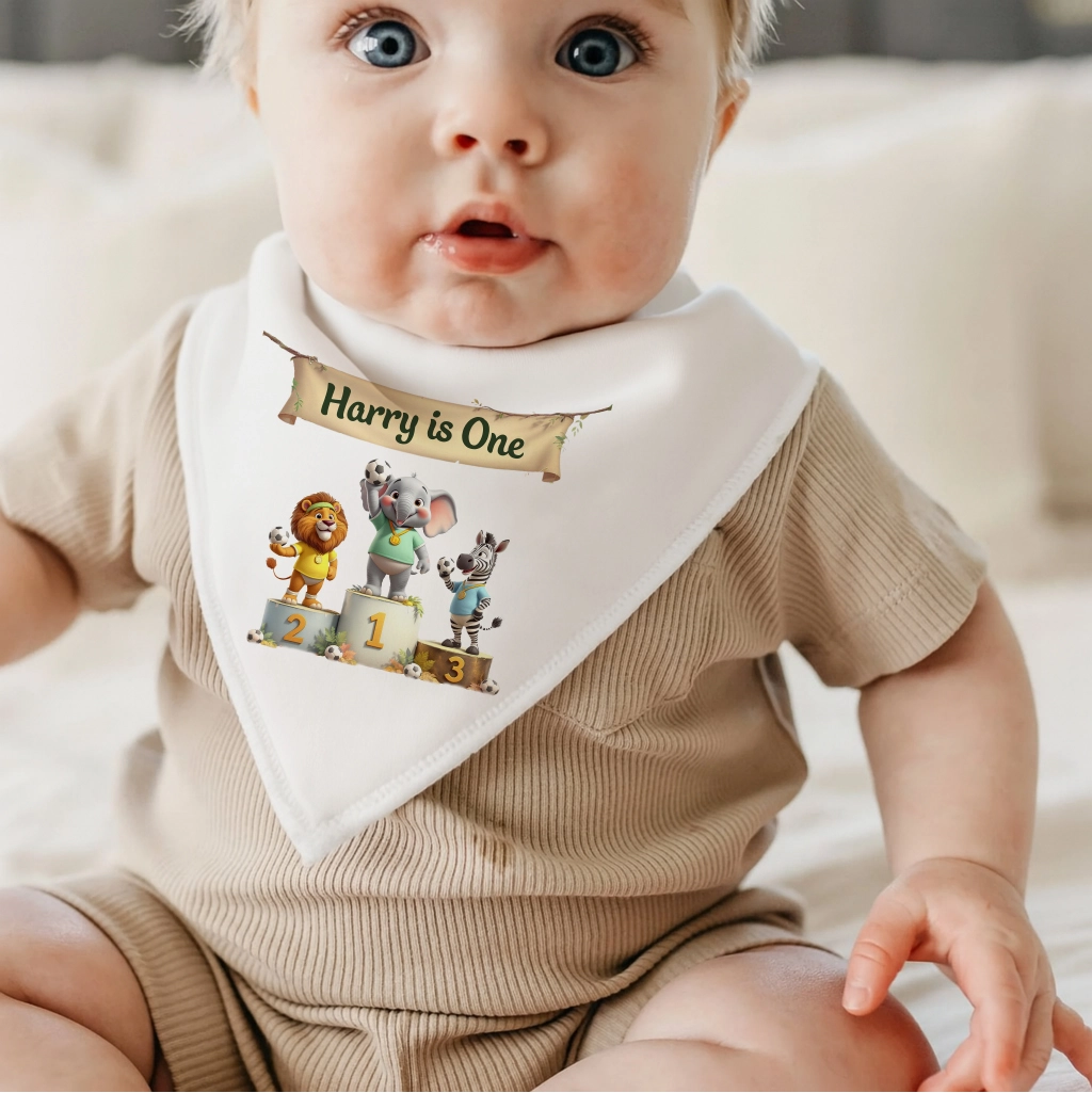 personalized victory podium soccer baby bib