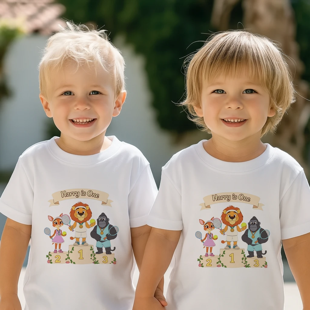 personalized victory podium tennis tshirt