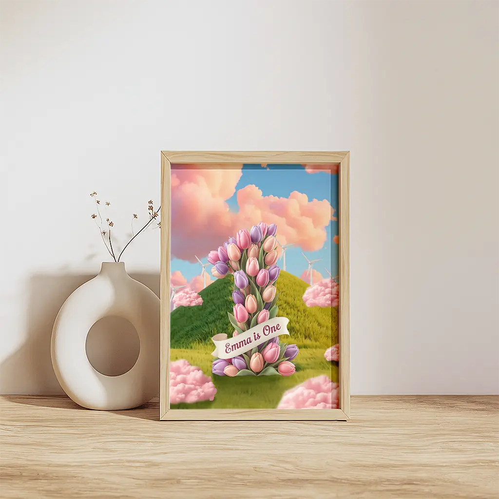 Personalized Tulip Portrait for Kids