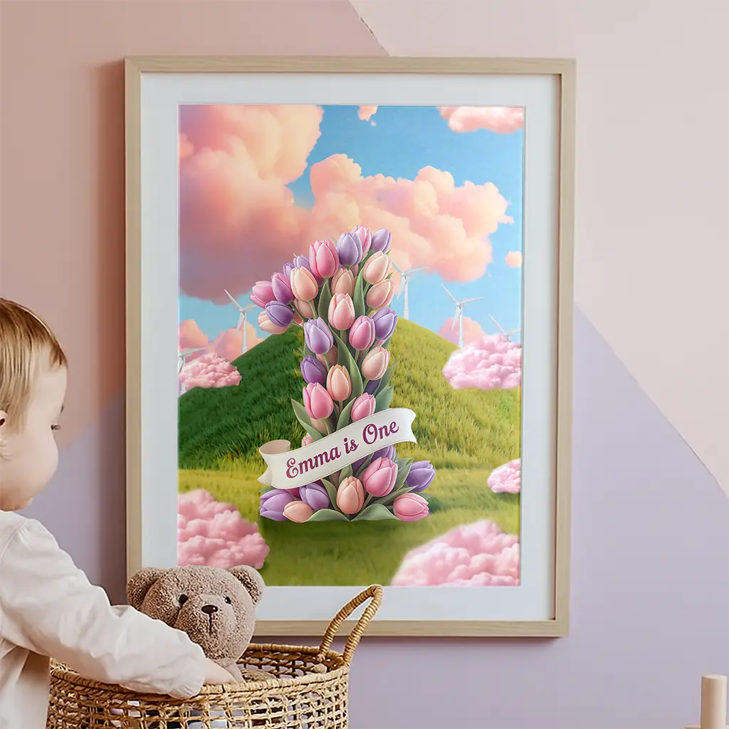 Personalized Tulip Portrait for Kids
