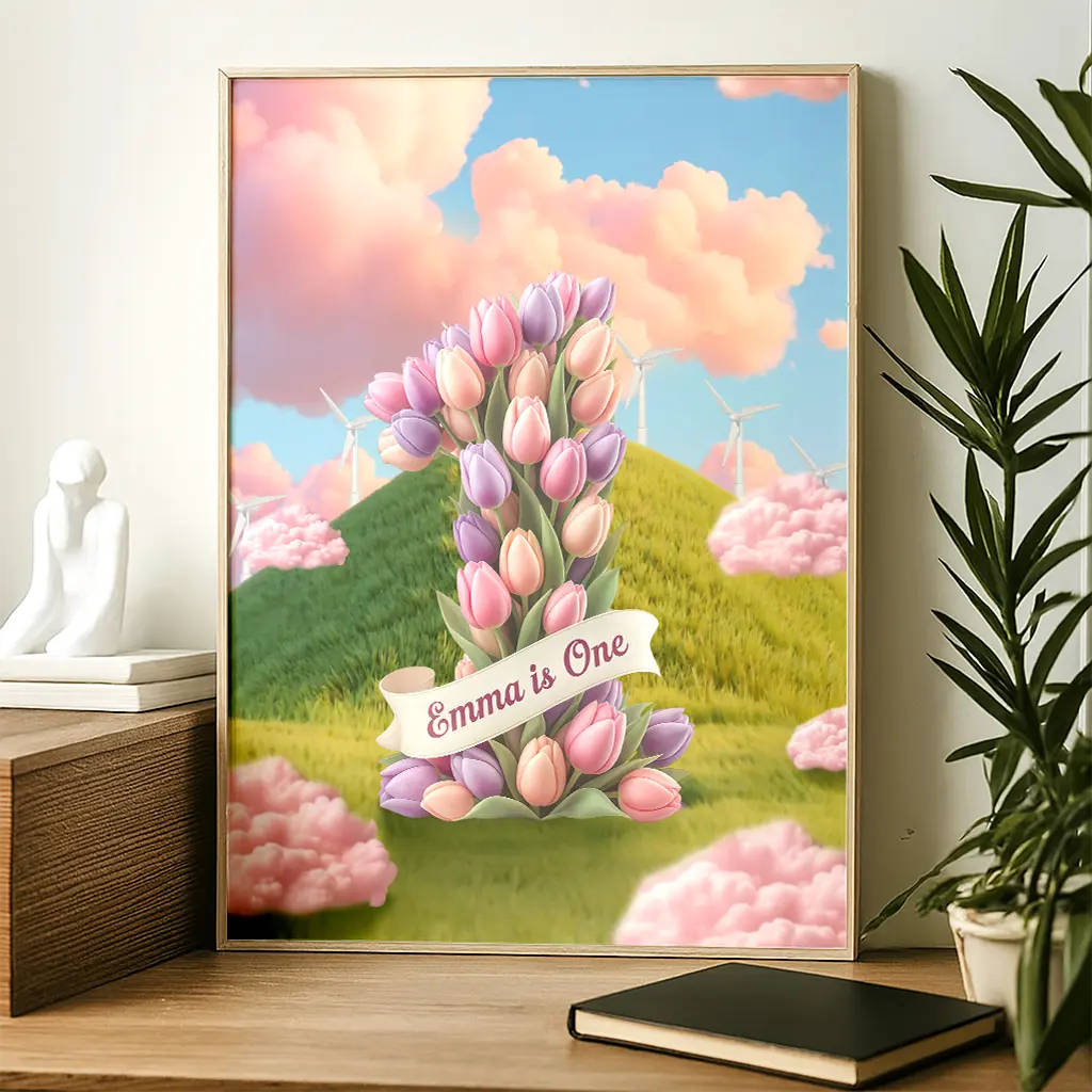 Personalized Tulip Portrait for Kids