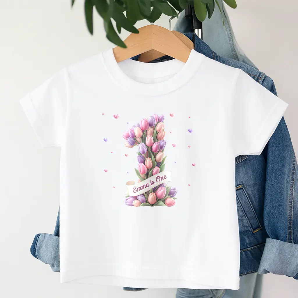 Personalized Tulip T‑shirt for kids