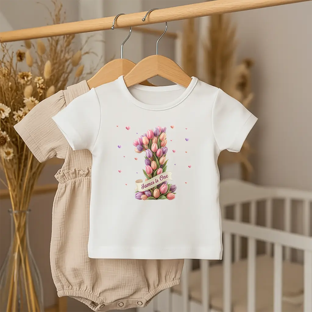 Personalized Tulip T‑shirt for kids