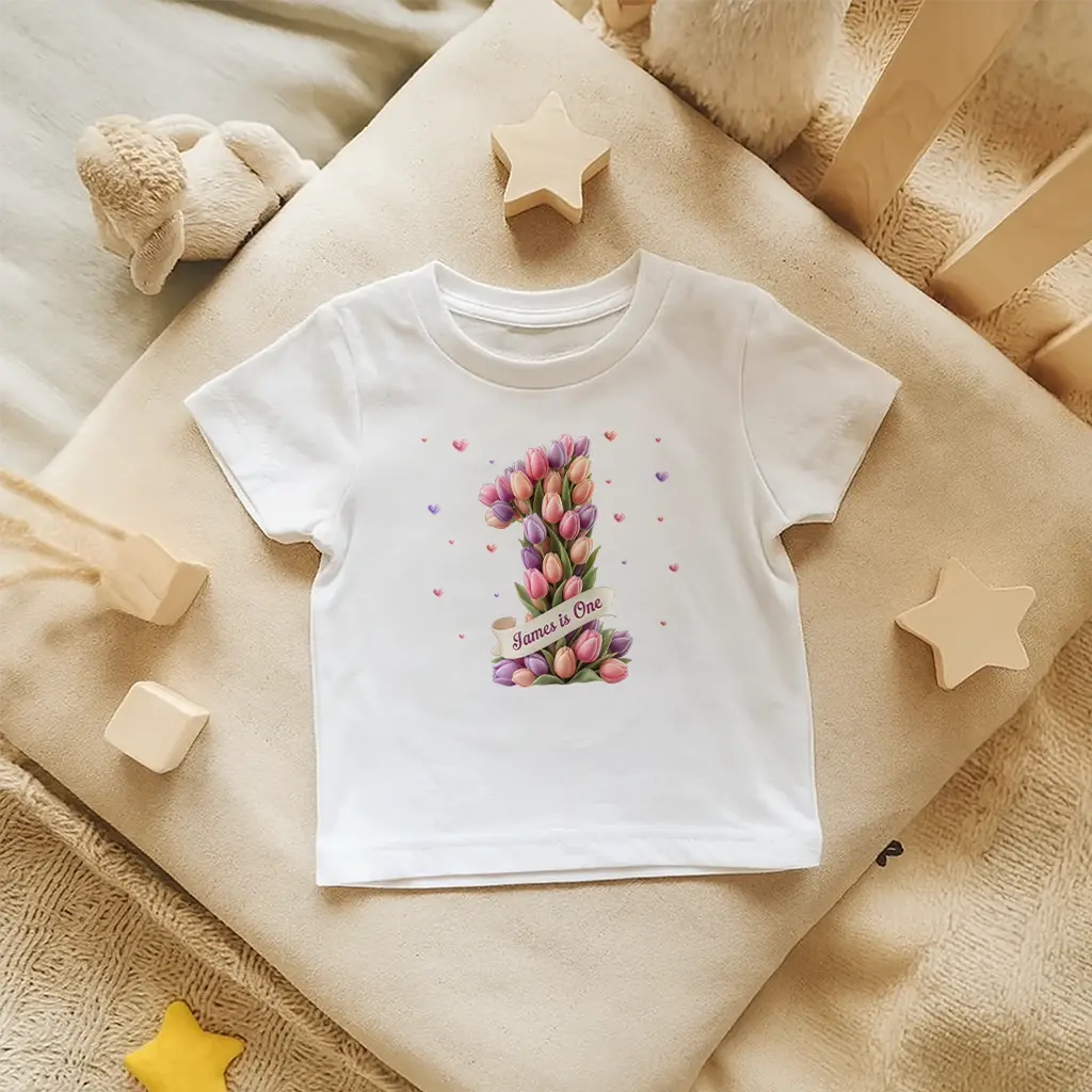 Personalized Tulip T‑shirt for kids