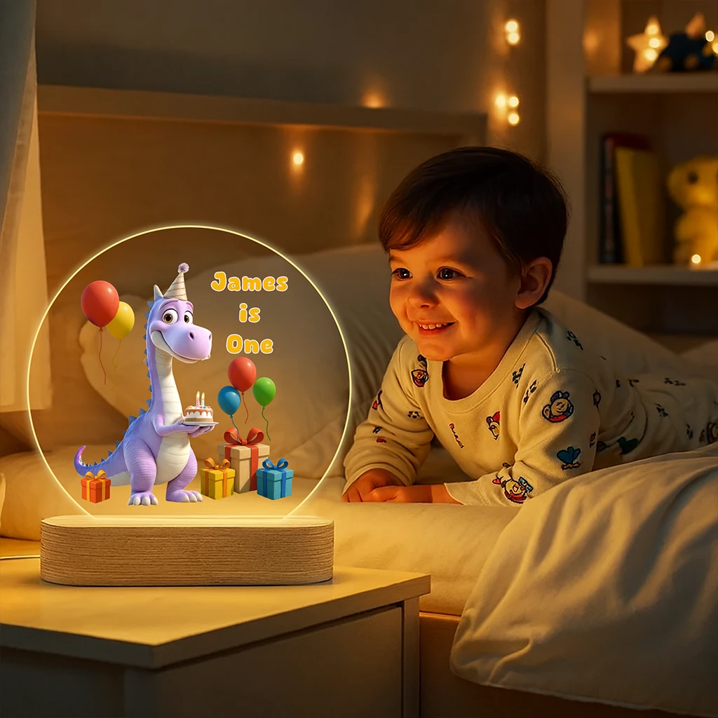 Dino Fossil Cake Party Nightlight