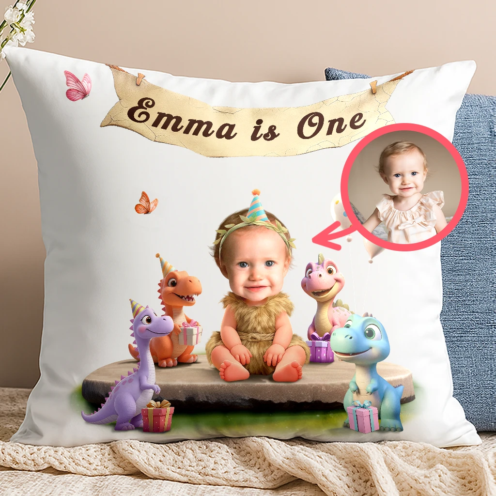 Dino With Baby Pillow for Kids | Family Gift for Little Nurturers | Caring Kids’ Decor