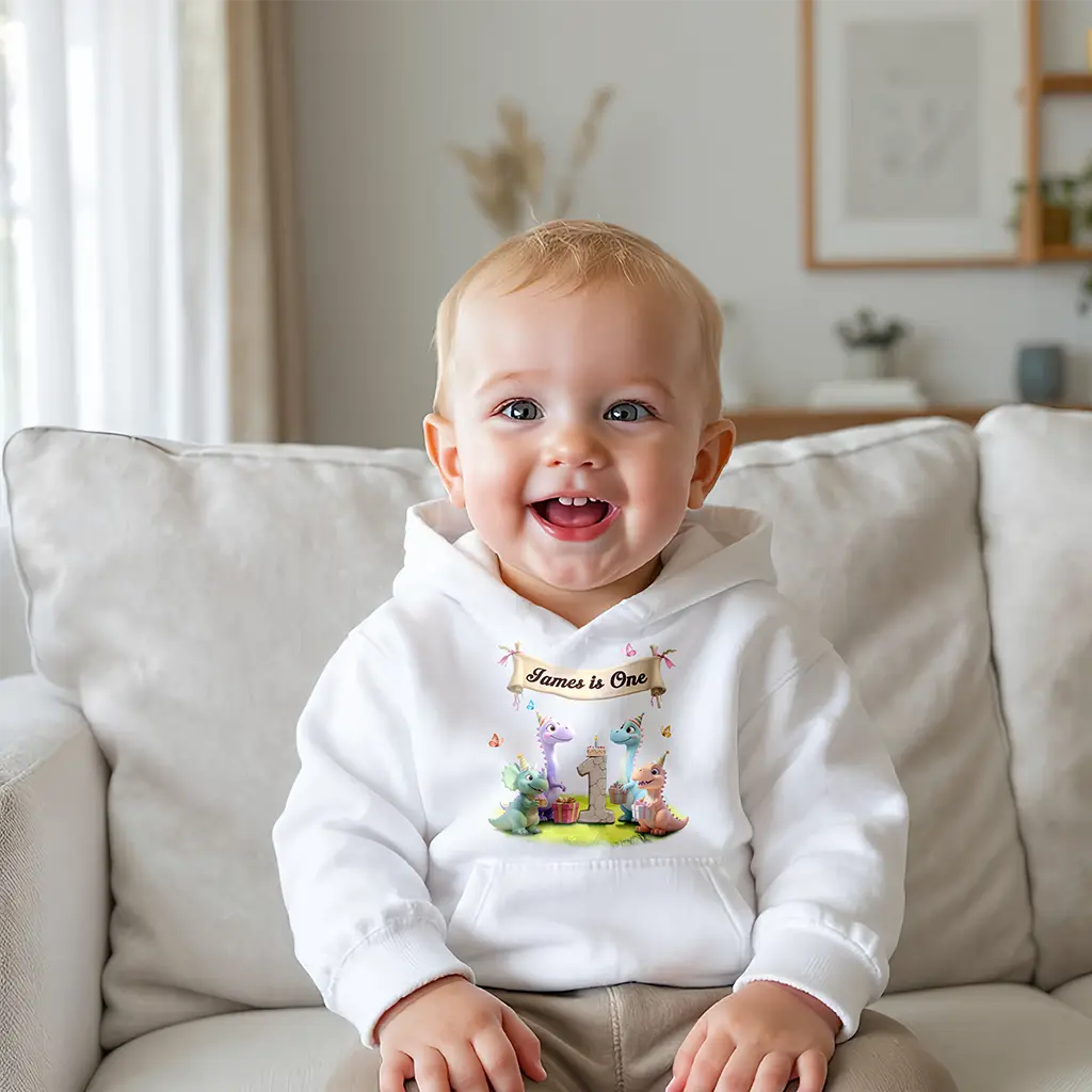 Dino Gift Party Hoodie for Kids