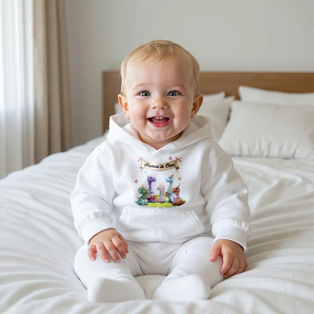 Dino Gift Party Hoodie for Kids