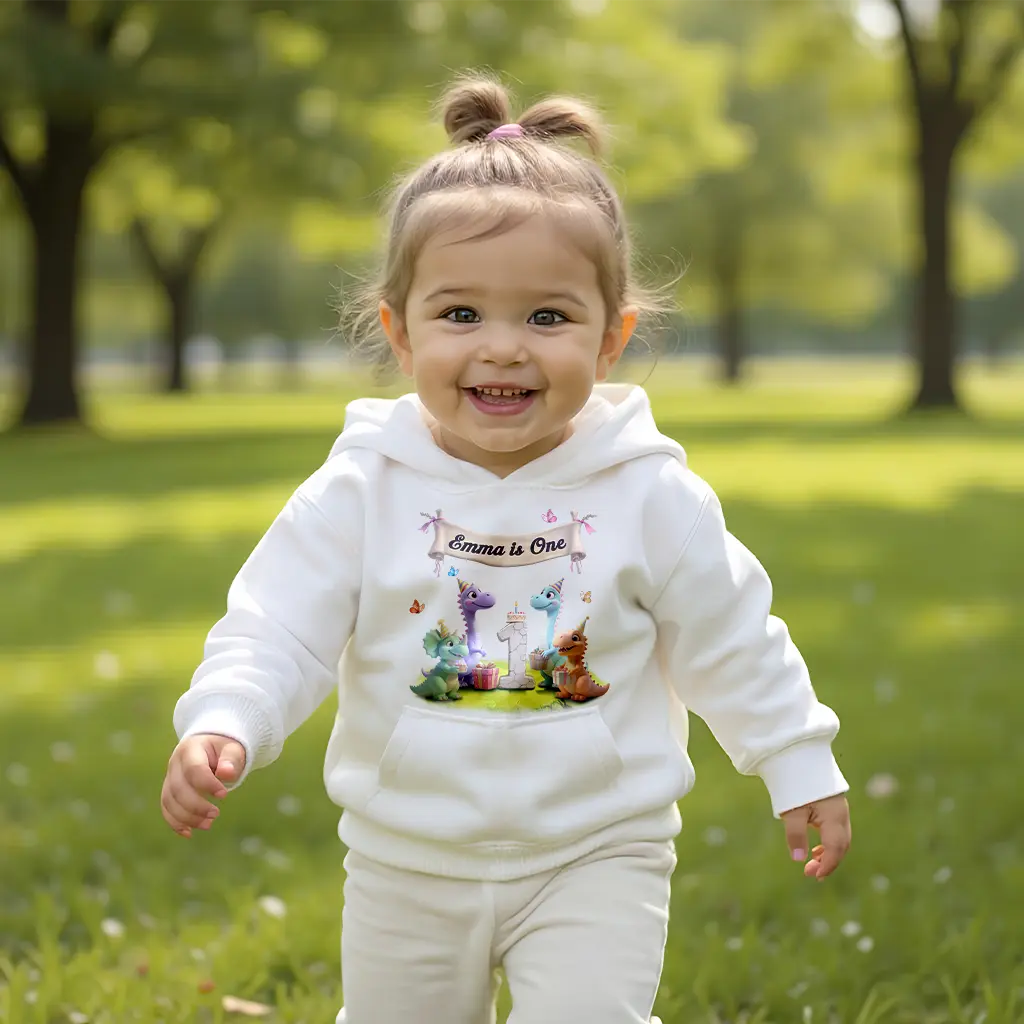 Dino Gift Party Hoodie for Kids