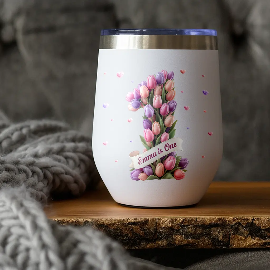 Personalized Tulip Tumbler for Girls | A Unique Birthday & Back-to-School Gift | Monogrammed Children’s Drinkware