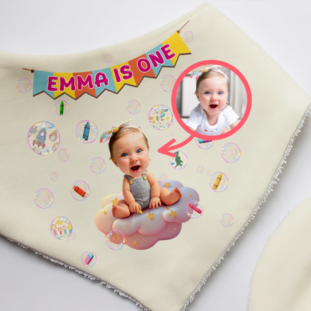 Personalized Artist Baby Bib for Kids – Little Creative Genius Artistic Dreams Customized Special Decor Room & Birthday Gifts