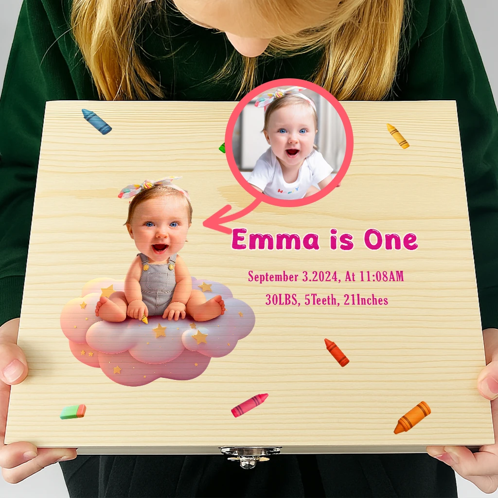 Personalized Artist Memory Box | The Perfect Newborn & First Birthday Gift | Timeless Keepsake Box