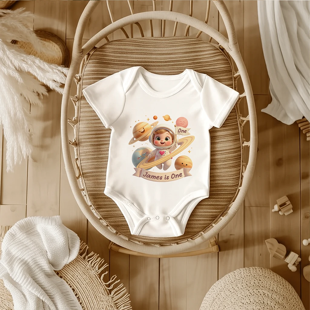 personalized astronaut baby onesie