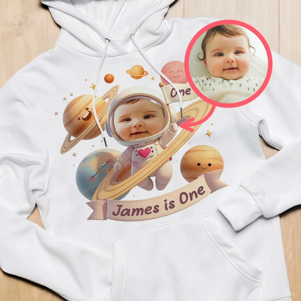 Personalized Astronaut Hoodie for Kids| Custom Space Explorer Clothing | Tada Gifts
