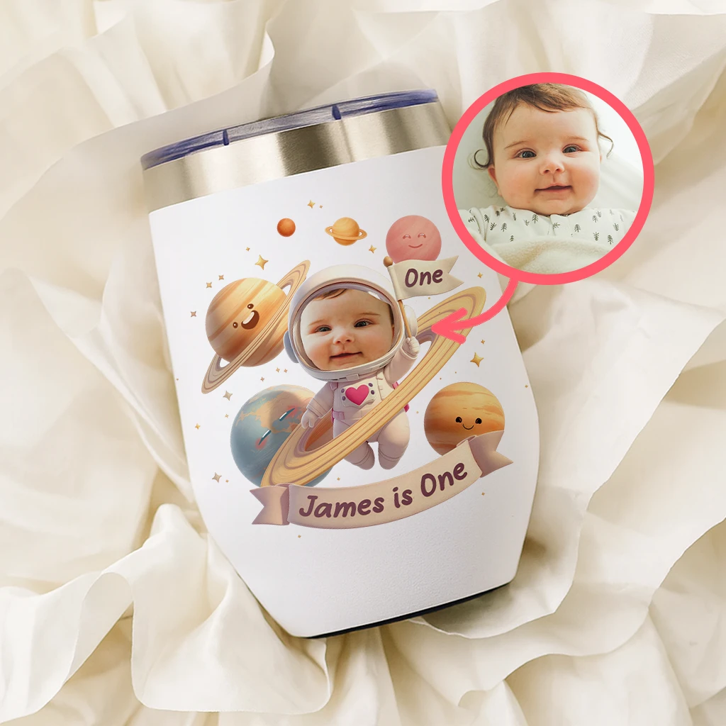 Personalized Astronaut Tumbler for Kids | A Cosmic Gift for Little Space Explorers | Galactic Adventure Kids’ Drinkware