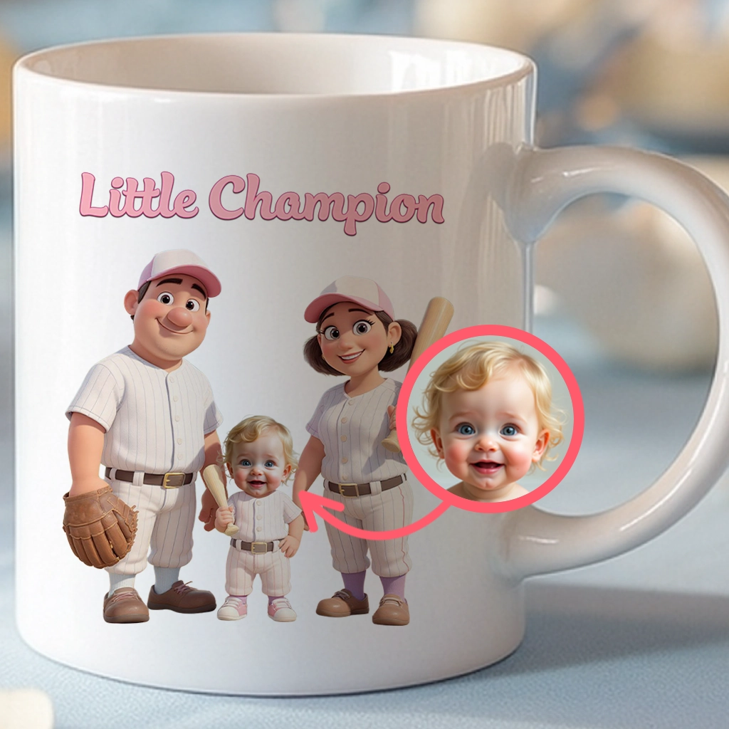 Personalized Baseball Family Mug – Special Decor room & Birthday Gifts for Kids