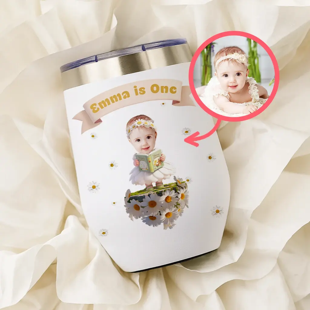 Personalized Daisy Tumbler for Kids | A Cheerful Gift for Little Sunshine Souls | Happy Meadow Kids’ Drinkware