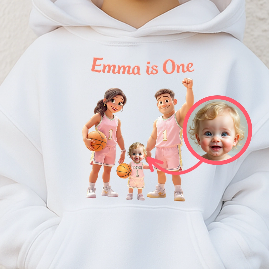 Personalized Family Basketball Hoodies Art – Unique Custom Birthday & Decor room Gifts for Kids