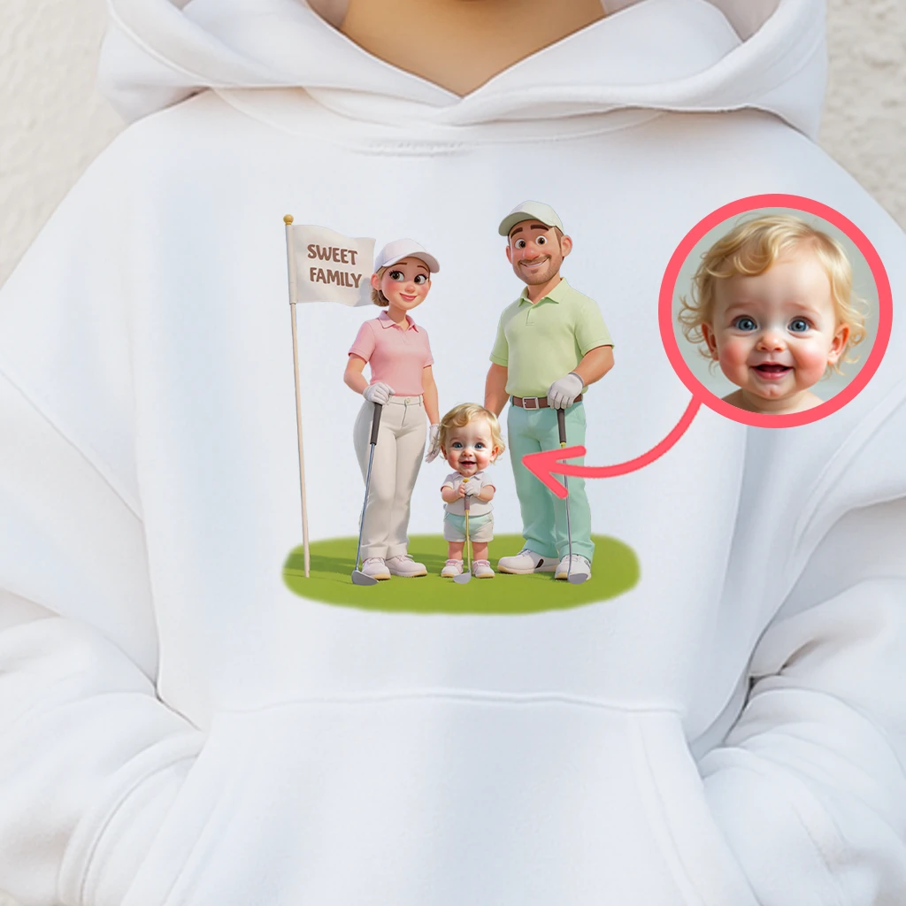 Personalized Family Golf Hoodies Art – Unique Custom Birthday & Decor room Gifts for Kids