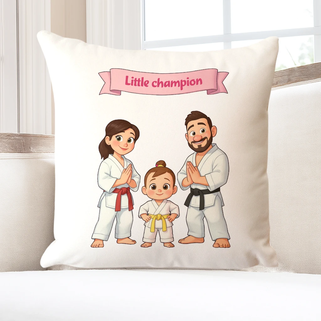 personalized gift family martial arts pillow