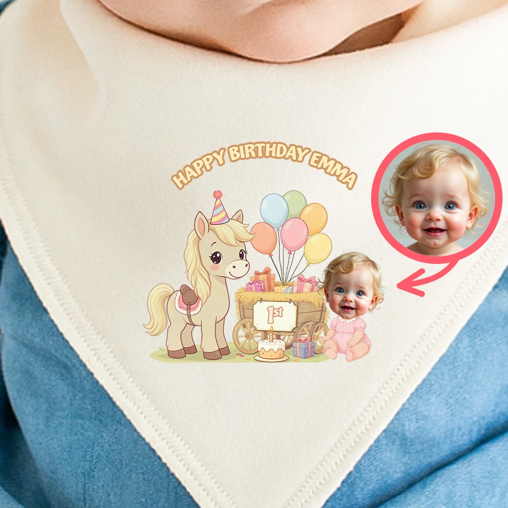 Personalized Farm Friend Baby Bib Art – Special Decor room & Birthday Gifts for Kids