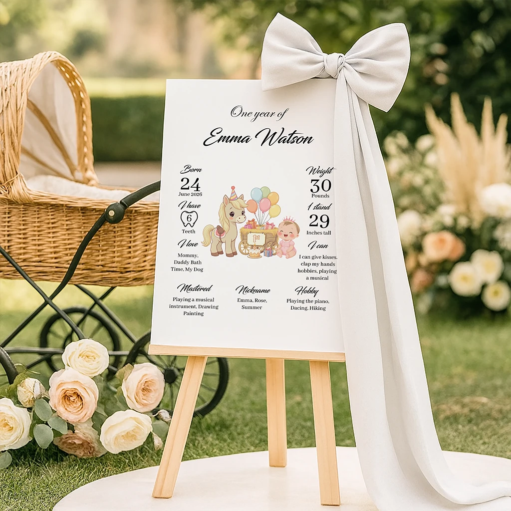 personalized farm friend milestone board